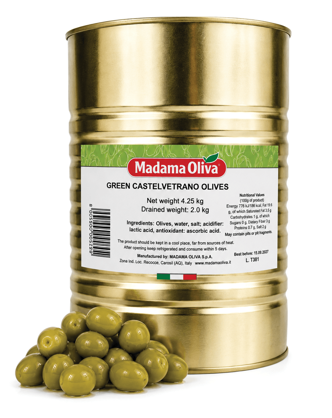 Green Castelvetrano Olives (Yeşil Çekirdeksiz Zeytin)