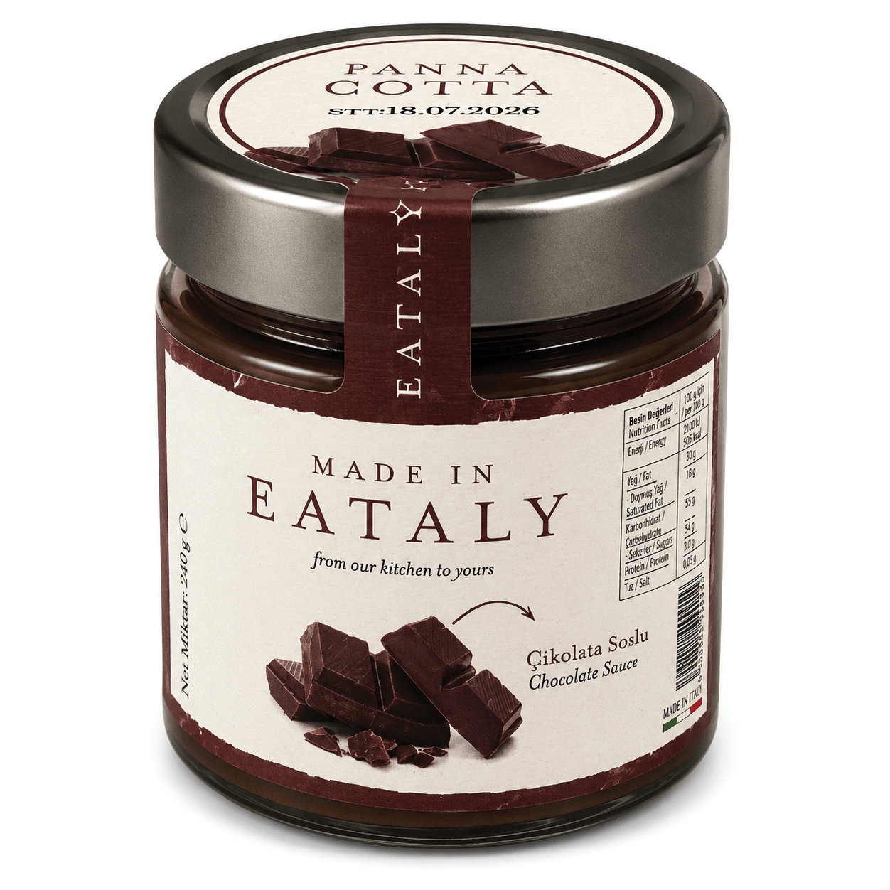 Çikolata Soslu Panna Cotta